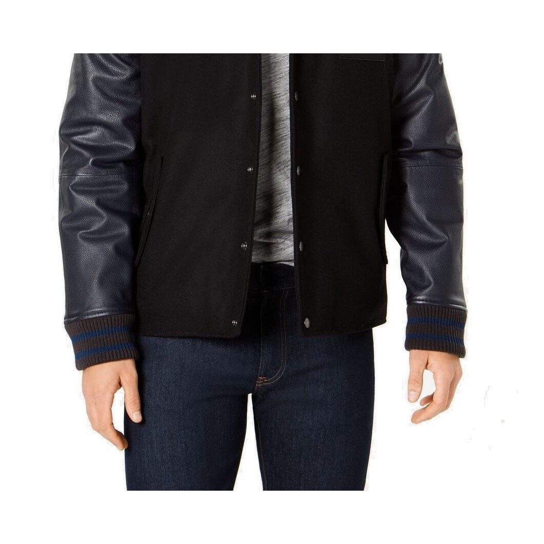 calvin klein lambskin leather jacket