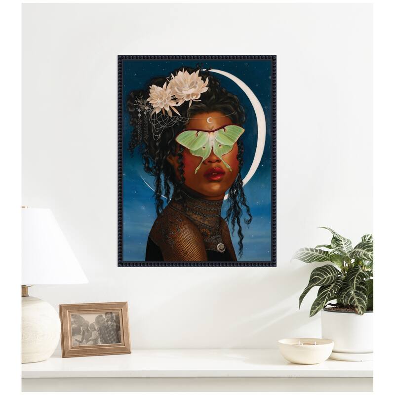 Kate and Laurel Luna Ascending by Charlotte Brindley Framed Canvas Wall Art Print