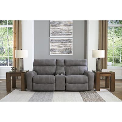 Signature Design by Ashley Next-Gen DuraPella 3-Piece Power Reclining Sectional Loveseat with Console - 91"W x 42"D x 42"H