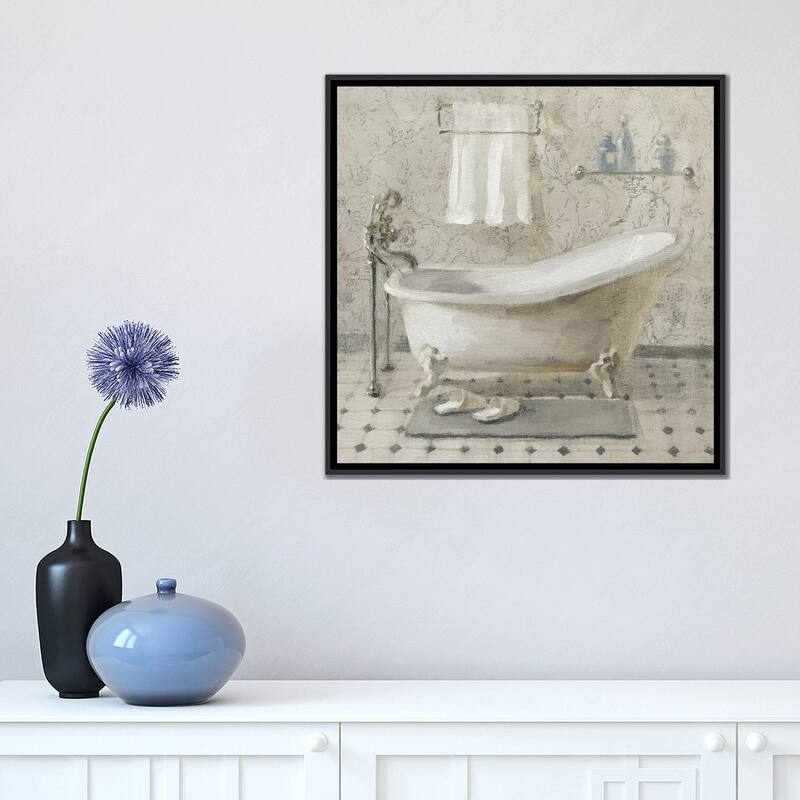 iCanvas "Victorian Bath III Neutral" by Danhui Nai Framed