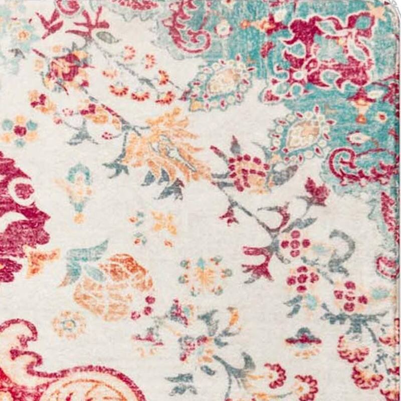 HomeRoots Medallion Traditional Rectangle Area Rug