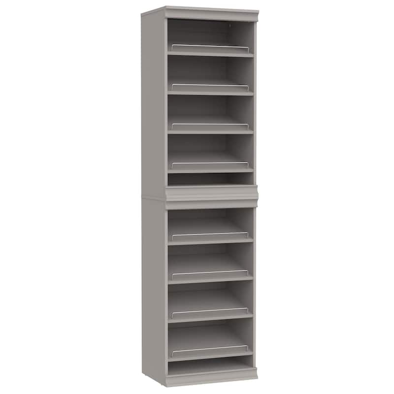 ClosetMaid Modular Storage 21.38-inch W 8-Shelf Shoe Tower Wood Closet System