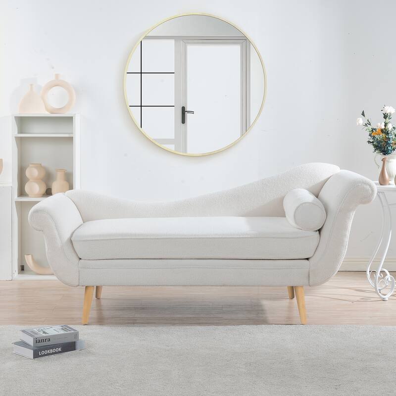 Vintage Chaise Lounge with Scroll Arms by Christopher Knight Home