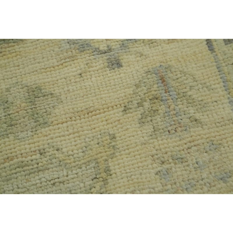 Vegetable Dye Wool Oushak Turkish Rug, Geometric - 6' 0'' X 2' 10''