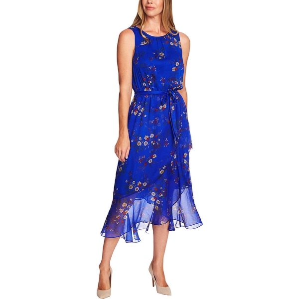 vince camuto blue floral dress