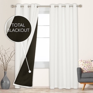 Deconovo 100 Percent Blackout with Liner Grommet Curtain (2 Panel)