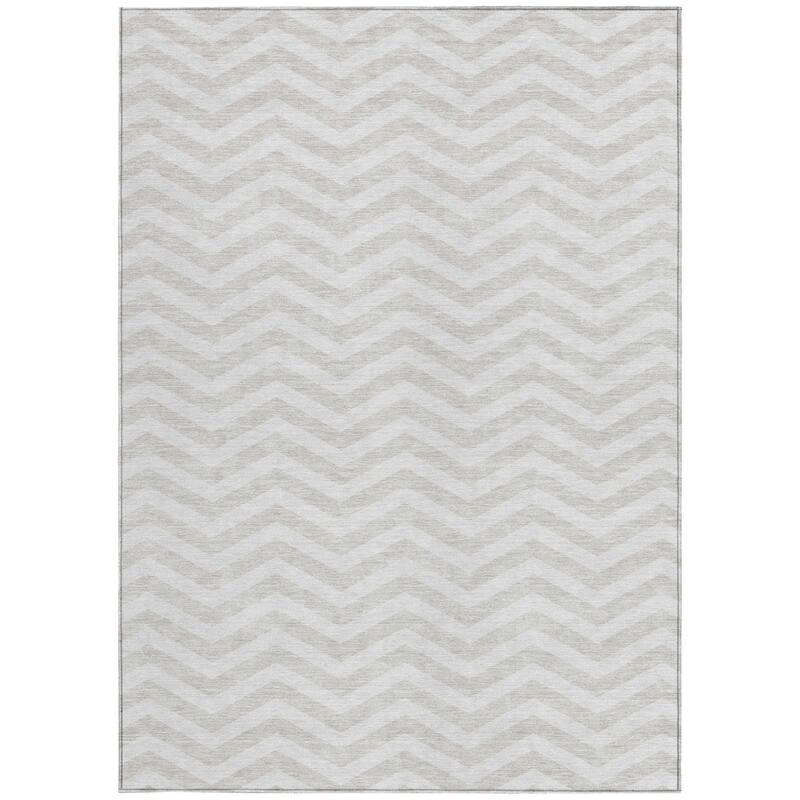 HomeRoots Chevron Transitional Rectangle Outdoor Rug