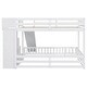 preview thumbnail 9 of 10, Pine Twin Over Full Bunk Bed with Safety Guardrails, White