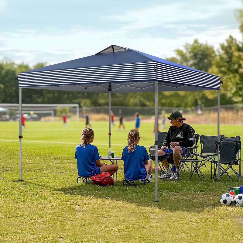 10x10 Pop-up Canopy Portable Lightweight FoldingTent, Adjustable Height Instant Gazebo Canopy with Wheeled Bag