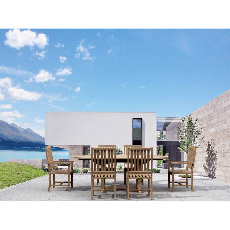 Bahama Extension Dining Set - 7 Piece Asian Allure Table & Chairs