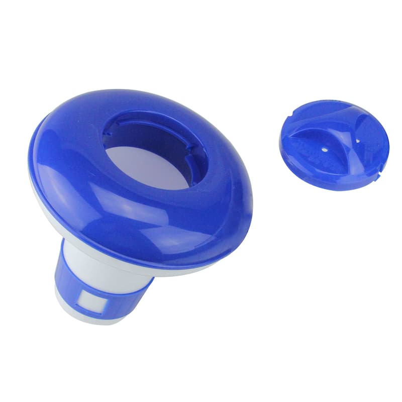 5.5-Inch Blue and White Pool Supply Mini-Tablet Floating Spa Dispenser - 5.5"