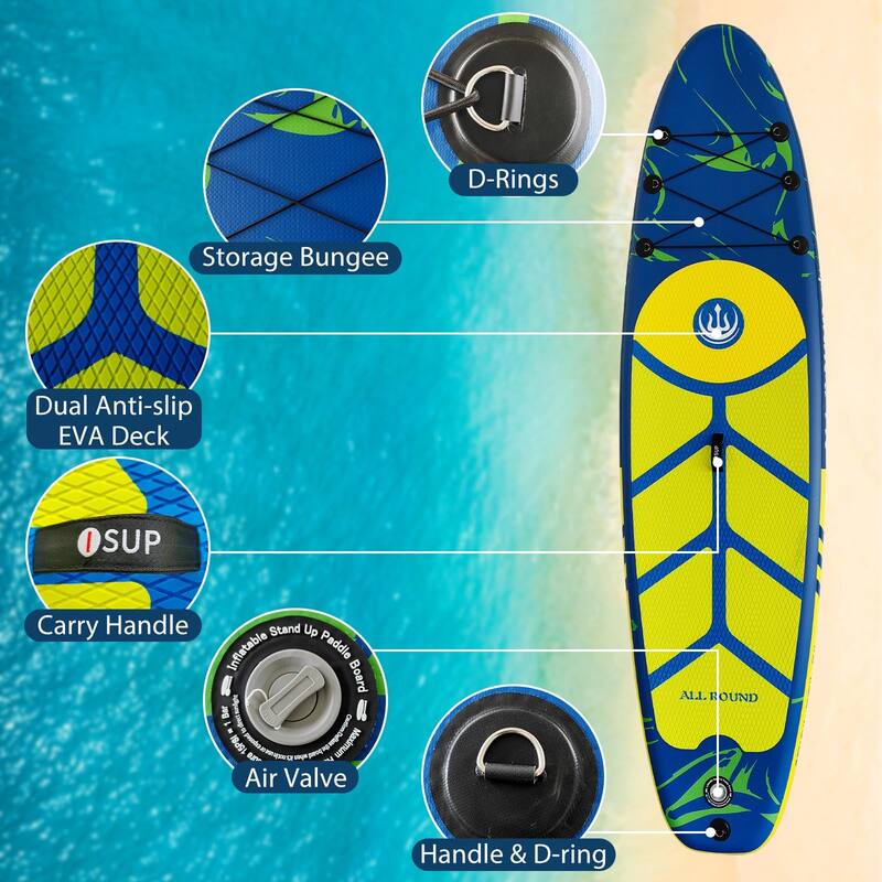 Inflatable Stand Up Paddle Board with Sup Accessories, 10'6'' Inflatable Paddle Boards