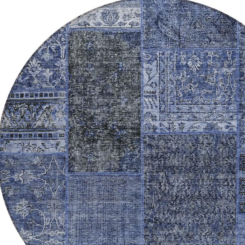 HomeRoots Patchwork Transitional Rectangle Outdoor Rug