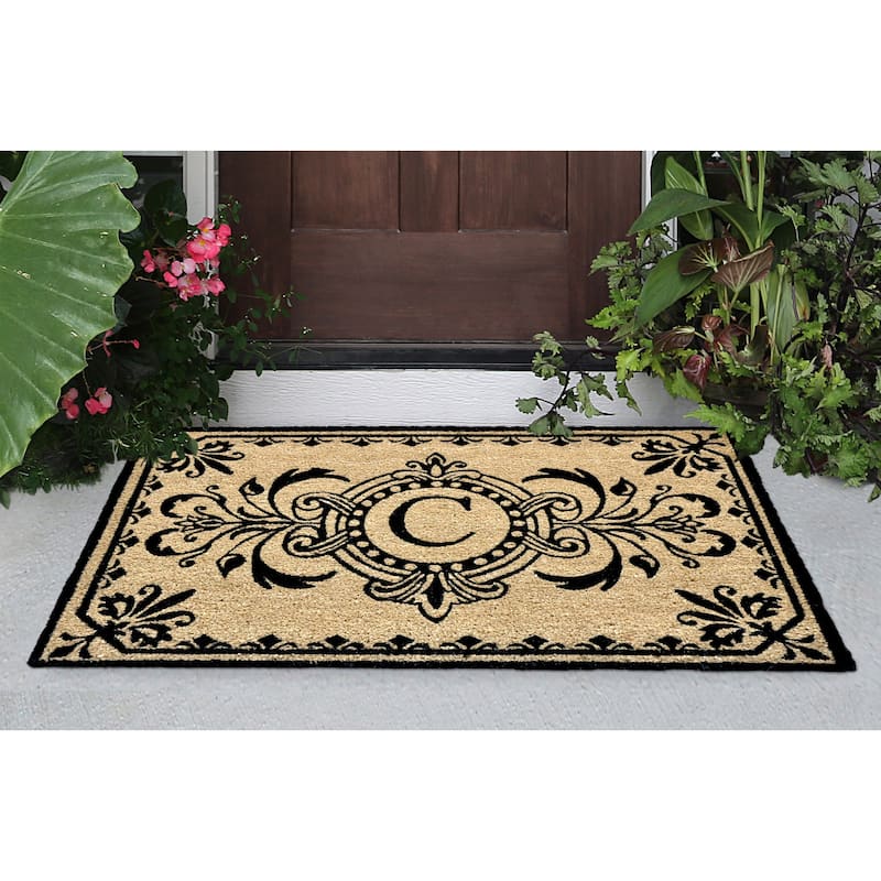 Liora Manne Dwell Vine Outdoor Mat Black