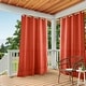 preview thumbnail 91 of 128, ATI Home Indoor/Outdoor Solid Cabana Grommet Top Curtain Panel Pair 54x96 - Mecca Orange