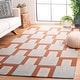 preview thumbnail 2 of 9, SAFAVIEH Handmade Genre Emmeke Mid-Century Modern Wool Rug 3' x 5' - Light Blue/Rust - Rectangle