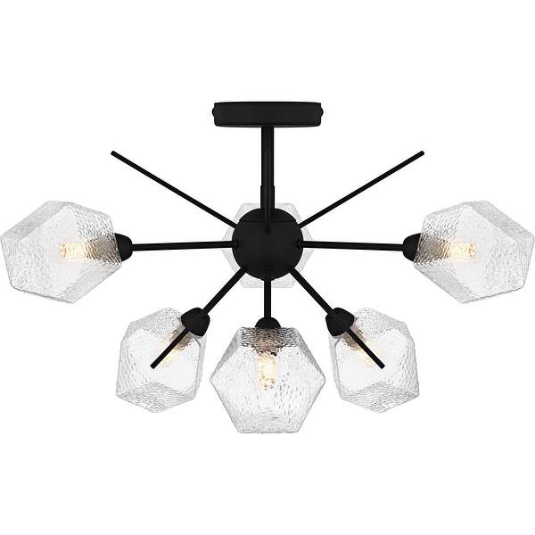 slide 2 of 8, Salvador Earth Black Semi-Flush Mount