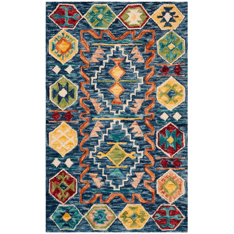 SAFAVIEH, Handmade Aspen Pavica Boho Tribal Wool Rug