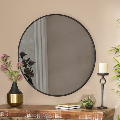 Kosciusko Contemporary Circular Smokey Mirror by Christopher Knight Home - 31.50" H x 31.50" W x 0.78" D