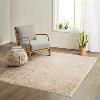 Super Soft Polyester Shag Area Rug - 6' x 7'