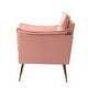 preview thumbnail 27 of 89, HULALA HOME 1ida Modern Velvet Tufted Accent Armchair with Gold Metal Legs