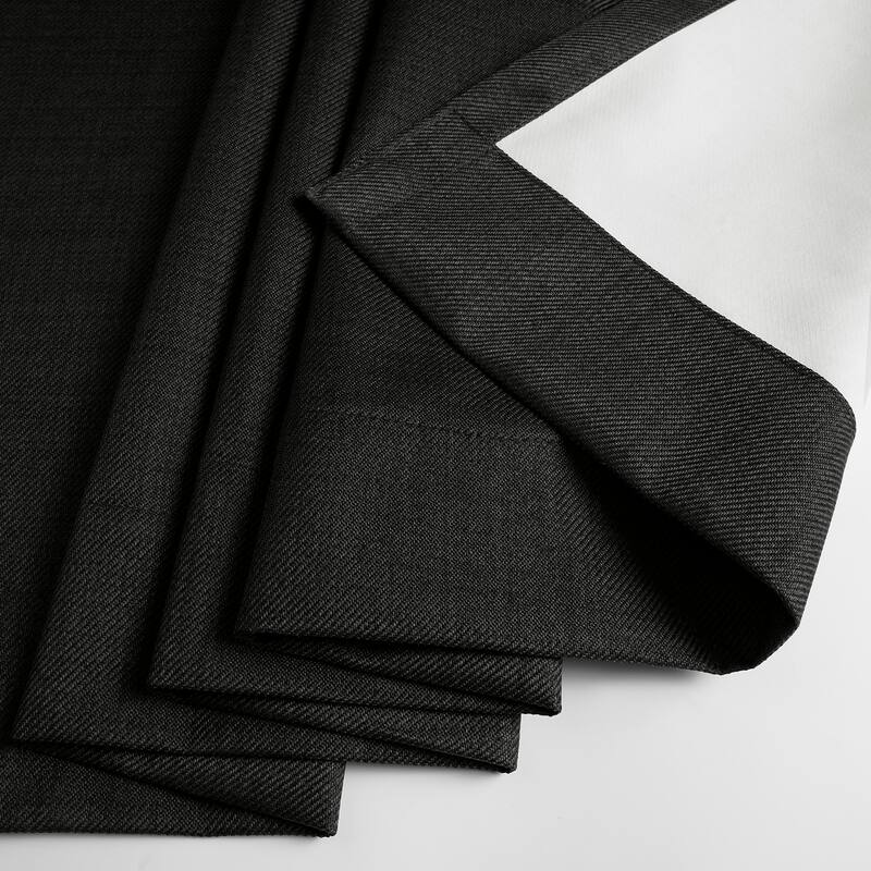 Exclusive Fabrics Vienna Basic Solid Linen Curtains (2 Panel) Blackout Curtains For Bedroom & Living Room Curtains