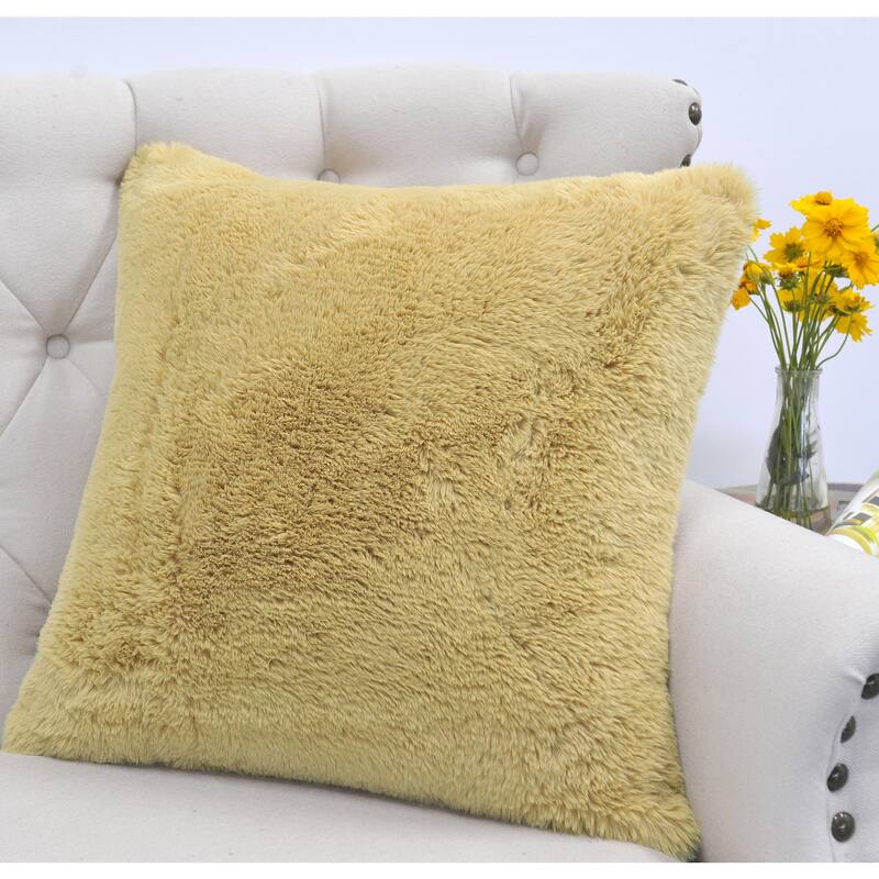 Serenta Heavy Fauxfur Pillow Shell 2 PC Set, 20''x20''