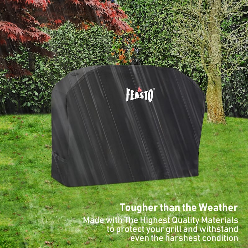 Feasto 55"-72" Heavy Duty BBQ Grill Cover for Outdoor Grill