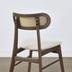 preview thumbnail 11 of 17, Spruce & Spring Modern Upholstered Dining Chair with Handwoven Rattan Back