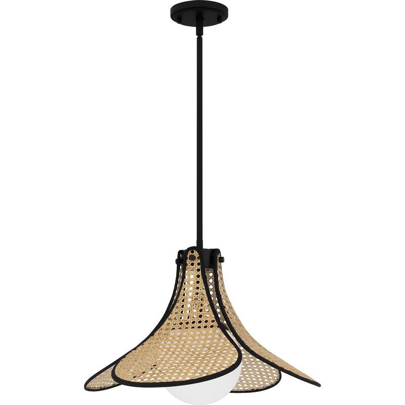 Matte Black One Light Pendant from the Quoizel Pendant Collection - Matte Black