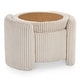preview thumbnail 15 of 29, 247 Shop At Home Modern Round Chenille Storage Ottoman with Flip Top