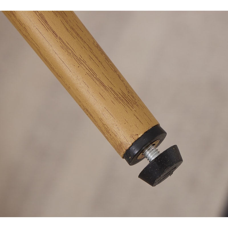 Anmytek Mid Century Modern Accent Chair Blue Fabric Wood Legs Reading Nook Living Room