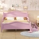 preview thumbnail 3 of 9, Full Size Storage Platform Bed with Storage Underneath, Pink