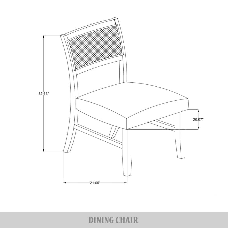 CraftPorch Contemporary 4-Piece Linen Wooden Dining Chair