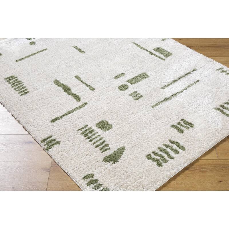 Livabliss Fossay Shag Modern & Contemporary Stripe Washable Area Rug
