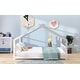 preview thumbnail 9 of 28, Full House Bed with Roof & Play Area - Pinewood Frame