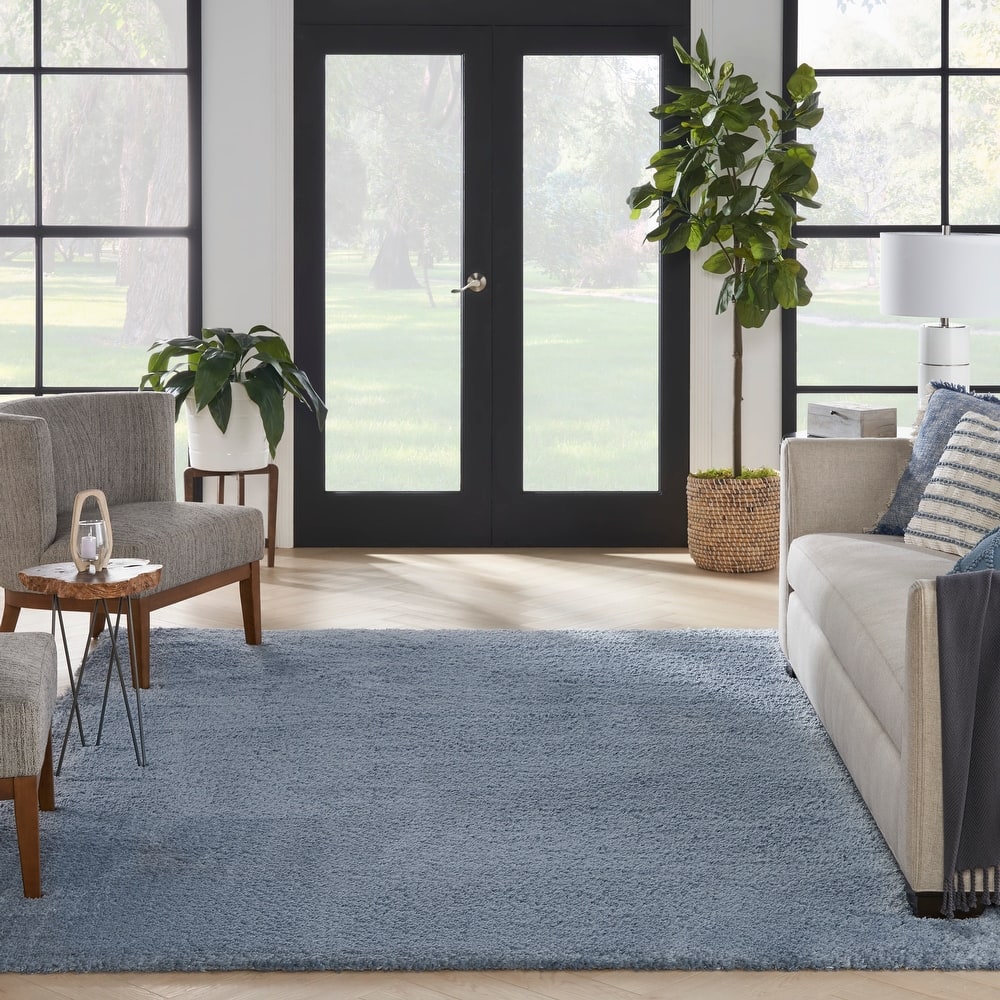 Nourison Luxurious Shag Ultra-plush Pile Glam Solid Area Rug