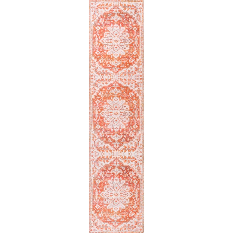 JONATHAN Y Maris Ornate Medallion Machine Washable Area Rug