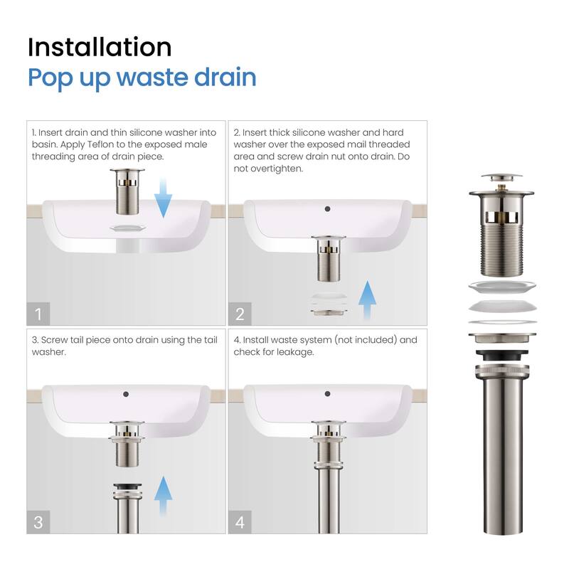 Cube 8“ Widespread Bathroom Sink Faucet with Drain Assembly