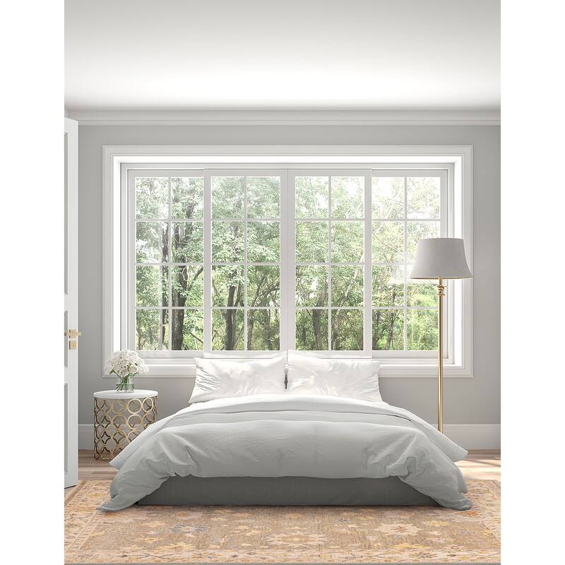 ECARPETGALLERY Hand-knotted Modern Oushak Grey, Taupe Wool Rug - 8'1 x 9'11