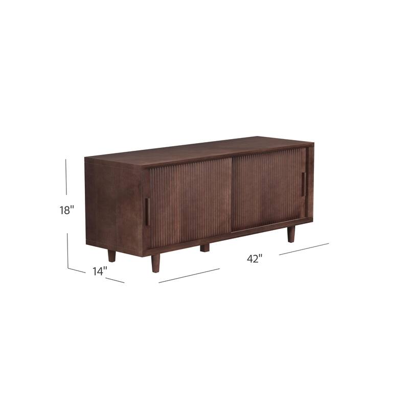 SEI Furniture Parkdell Storage Bench with Sliding Doors