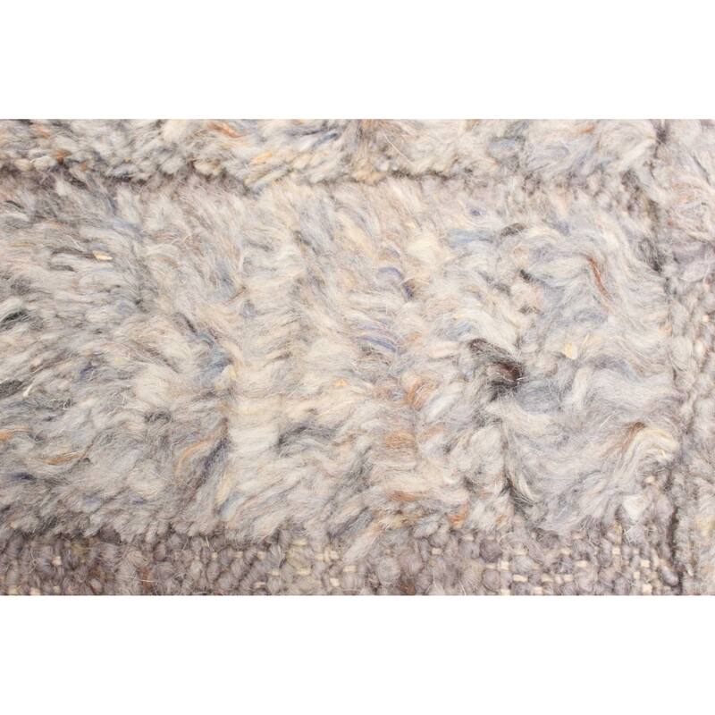 ECARPETGALLERY Braid weave Sienna Grey Wool Rug - 5'6 x 7'10