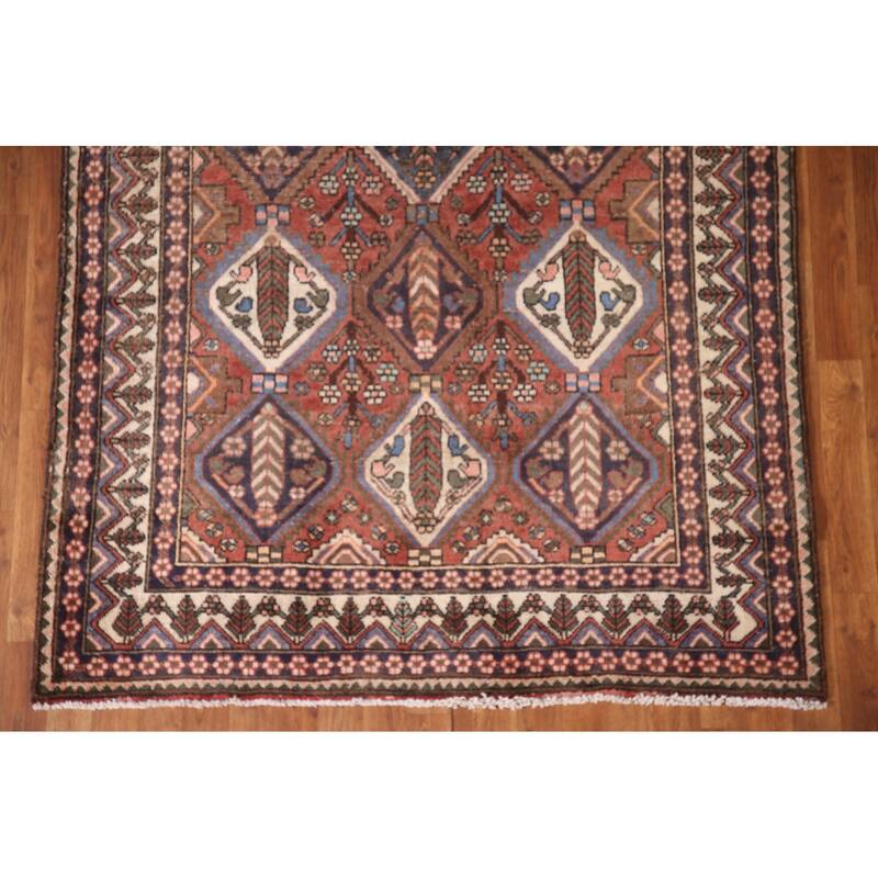 Bakhtiari Persian Vintage Area Rug Handmade Wool Carpet - 4'10"x 9'10"