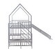 preview thumbnail 6 of 10, Stylish & Simple Twin Size Metal Bunk Bed House Bed with Convertible Slide and Storage Staircase, Solid Construction, Silver