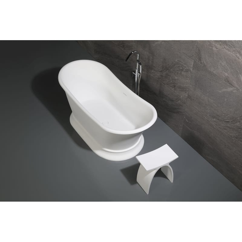 Kingston Brass VRTDS6830 Arcticstone 67" Free Standing Solid Surface