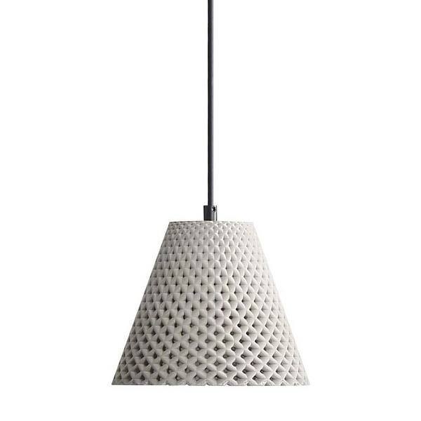 slide 2 of 12, Golden Lighting 2419-8 Clarus 8" Wide Mini Pendant Grey Cement