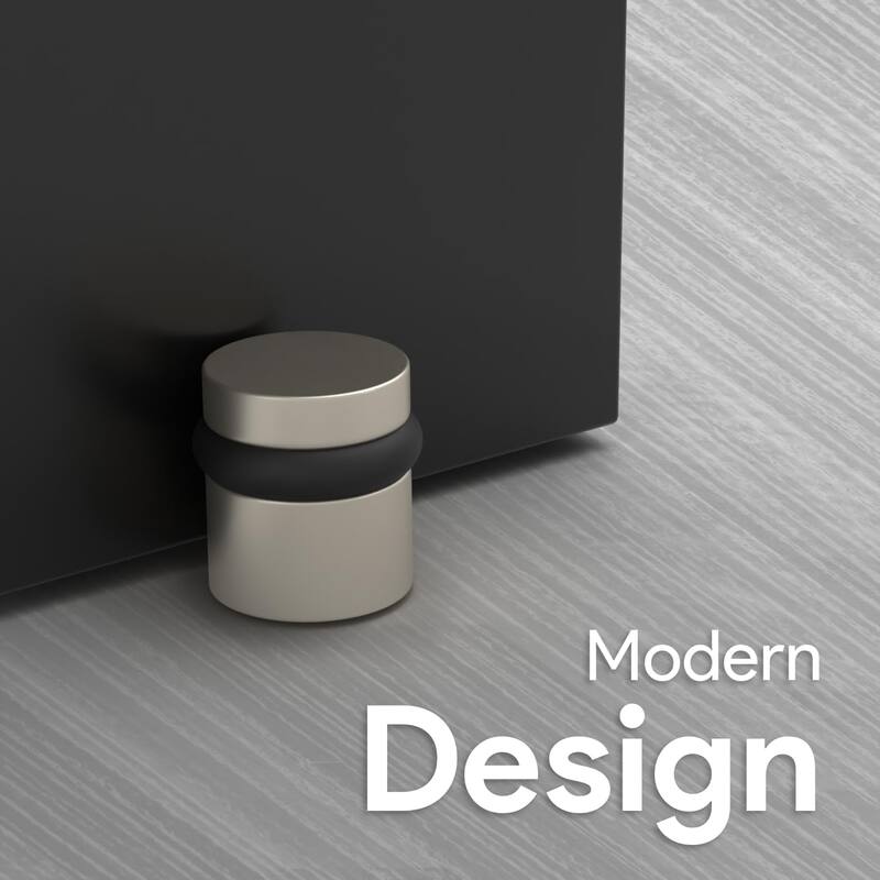 Mega Handles Round Floor Mounted Door Stopper – Solid Brass Decorative Door Wall Protector with Mounting Kit Included