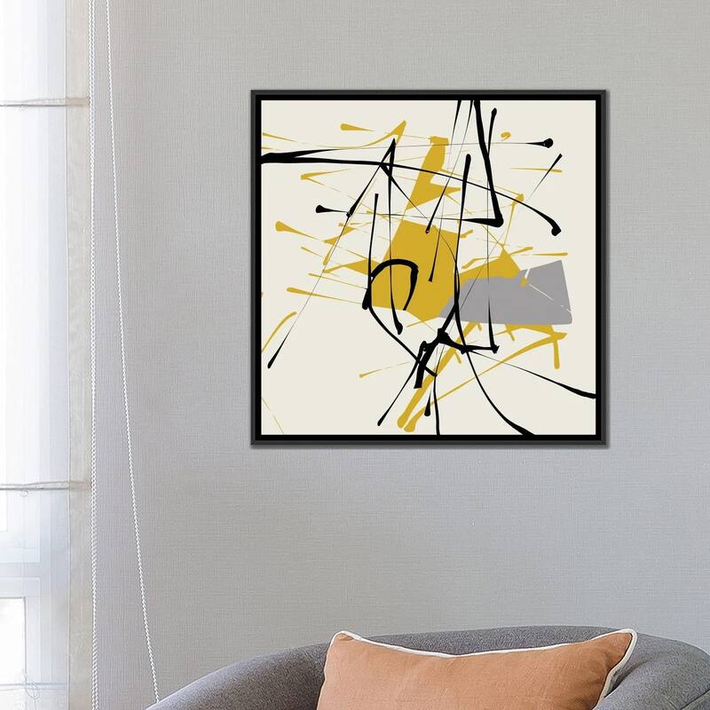 iCanvas "Remembering Pollock" by Angel Estevez Framed Canvas Print