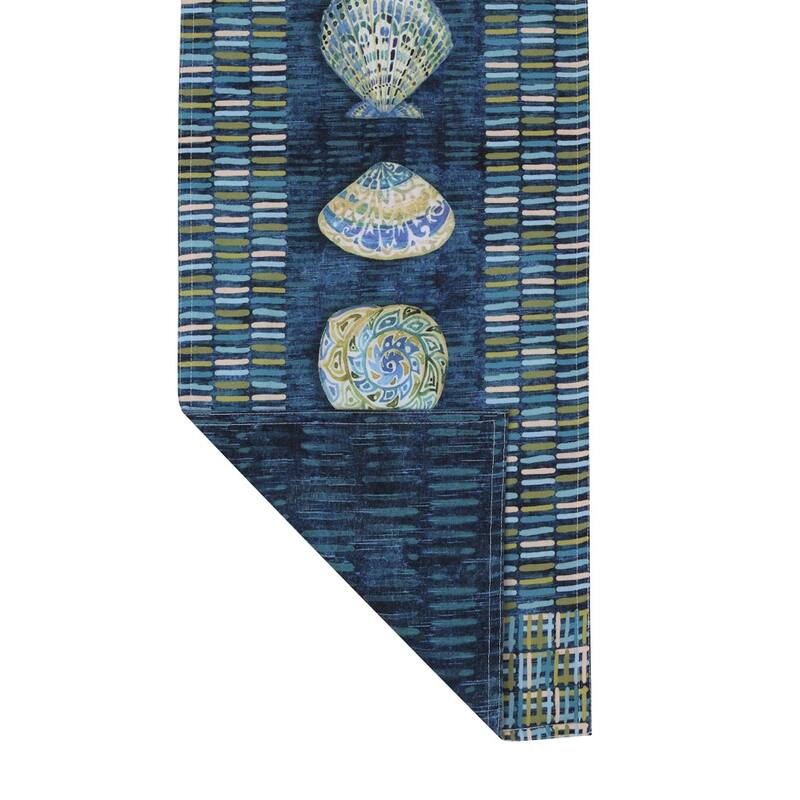 Laural Home Embellished Shells Table Runner