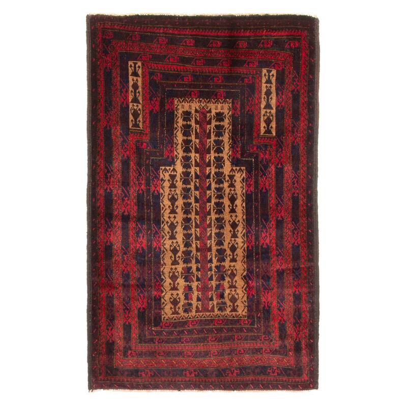 ECARPETGALLERY Hand-knotted Teimani Brown Wool Rug - 3'1 x 5'1